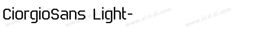 CiorgioSans Light字体转换
